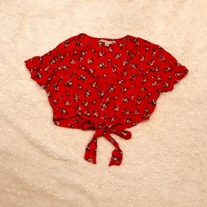 AE | Red Crop Top